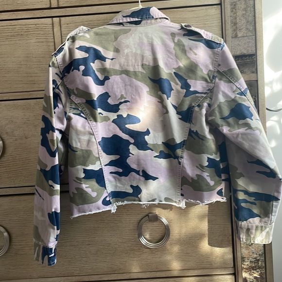 Zadig & Voltaire cropped camp print military jacket, size M - Picture 5 of 7